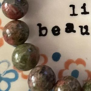 Unakite & 7 Chakra healing crystals bracelet